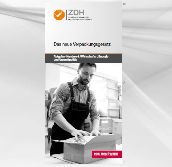 ZDH Flyer Verpackungsgesetz