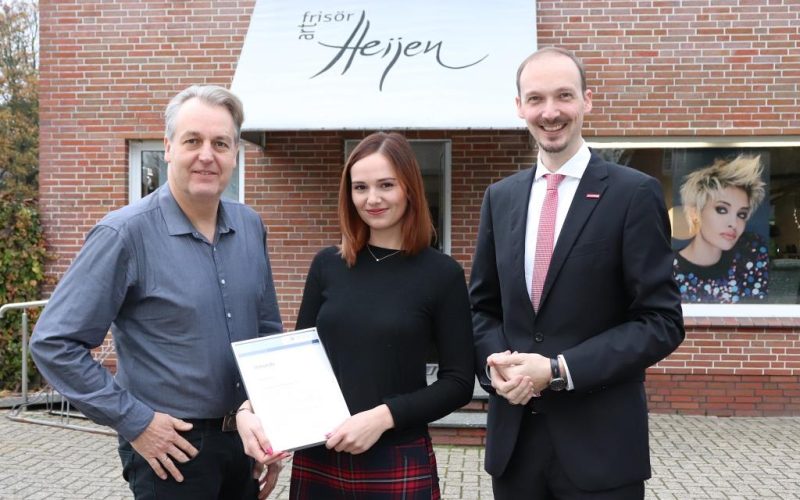 Handwerkskammer ehrt Wenke Börchers als Lehrling des Monats November