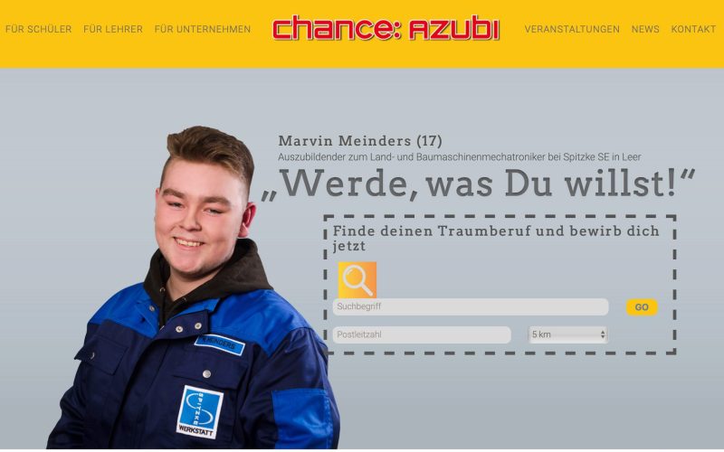 Der Verein Chance: Azubi betreibt ein Webportal zur Azubi-Suche